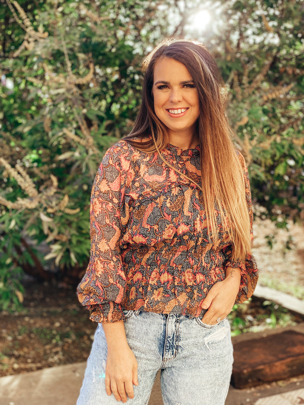 Midnight Paisley Top