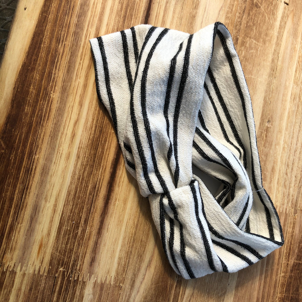 White and black headband