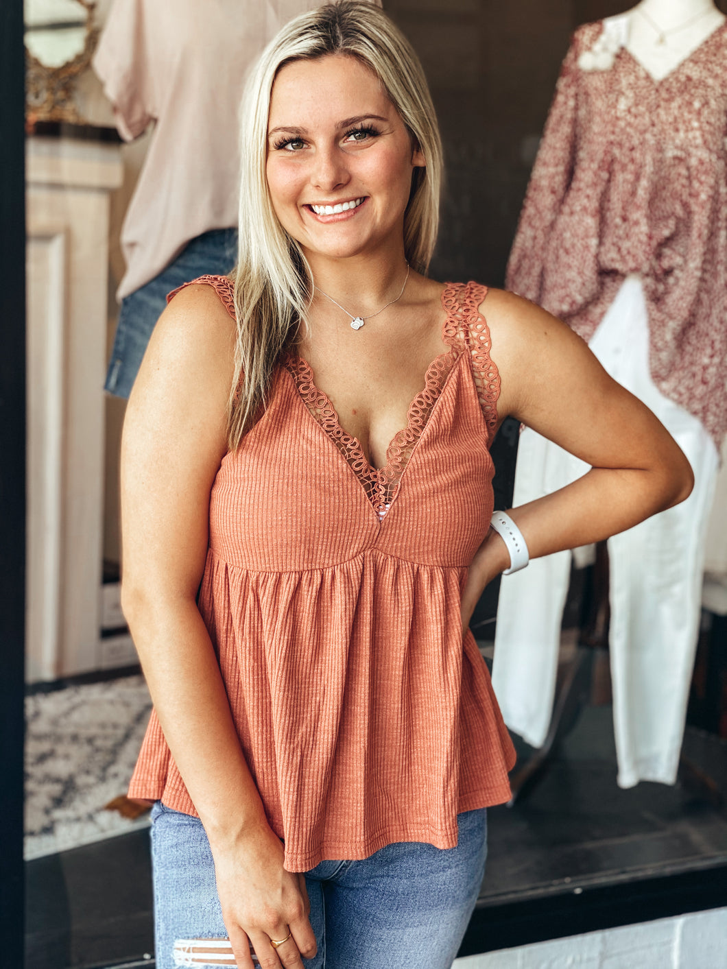 Clay Babydoll Tank