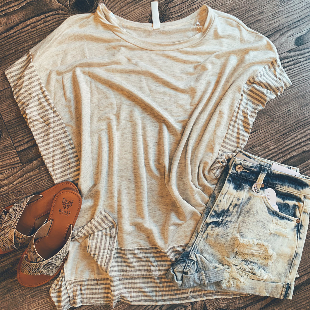 B326 GREY OVERSIZE TOP