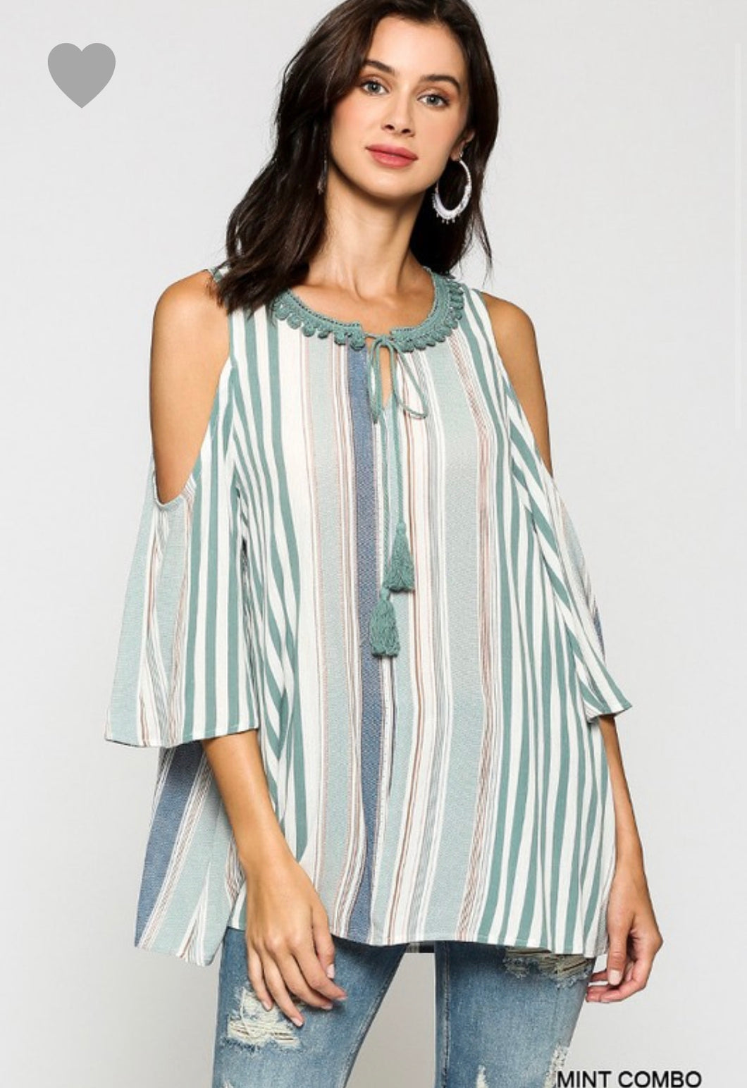 Striped Tassel top