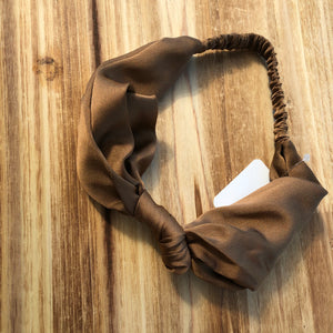 Coffee satin headband