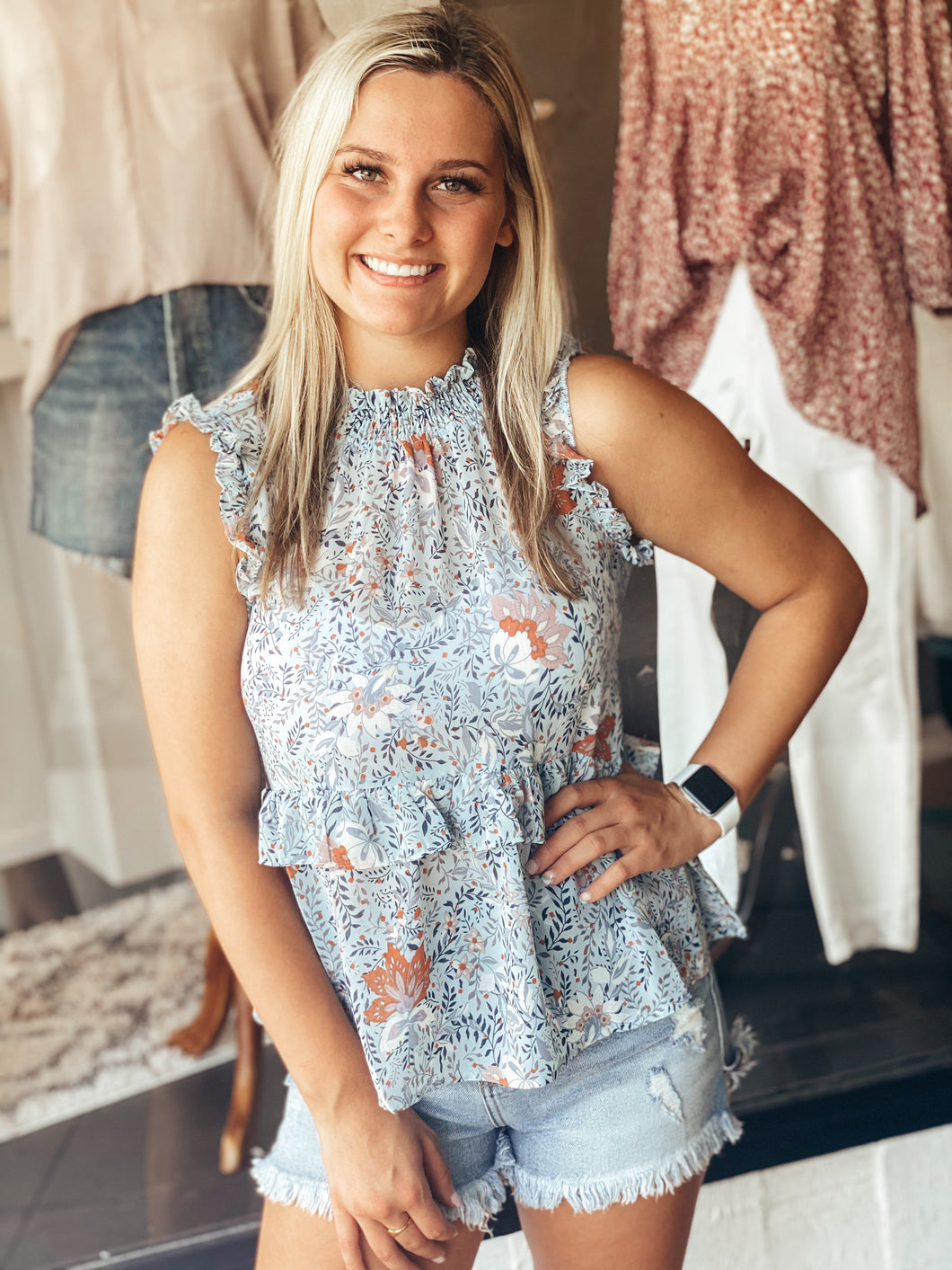 Floral Days High Neck Top