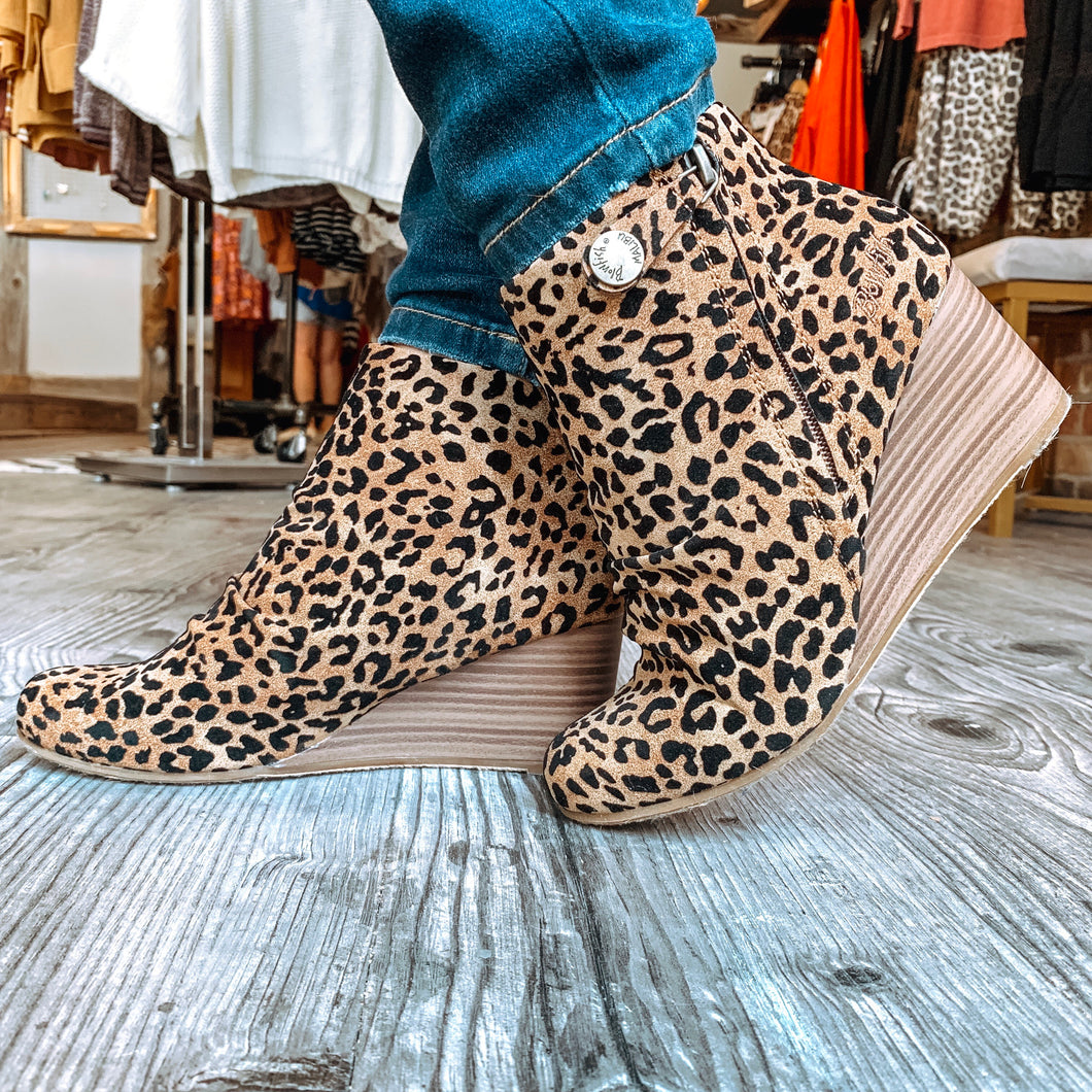 Blowfish Leopard Bootie