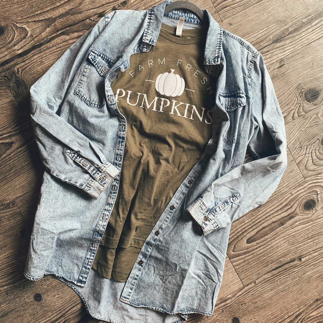 Washed Denim Top