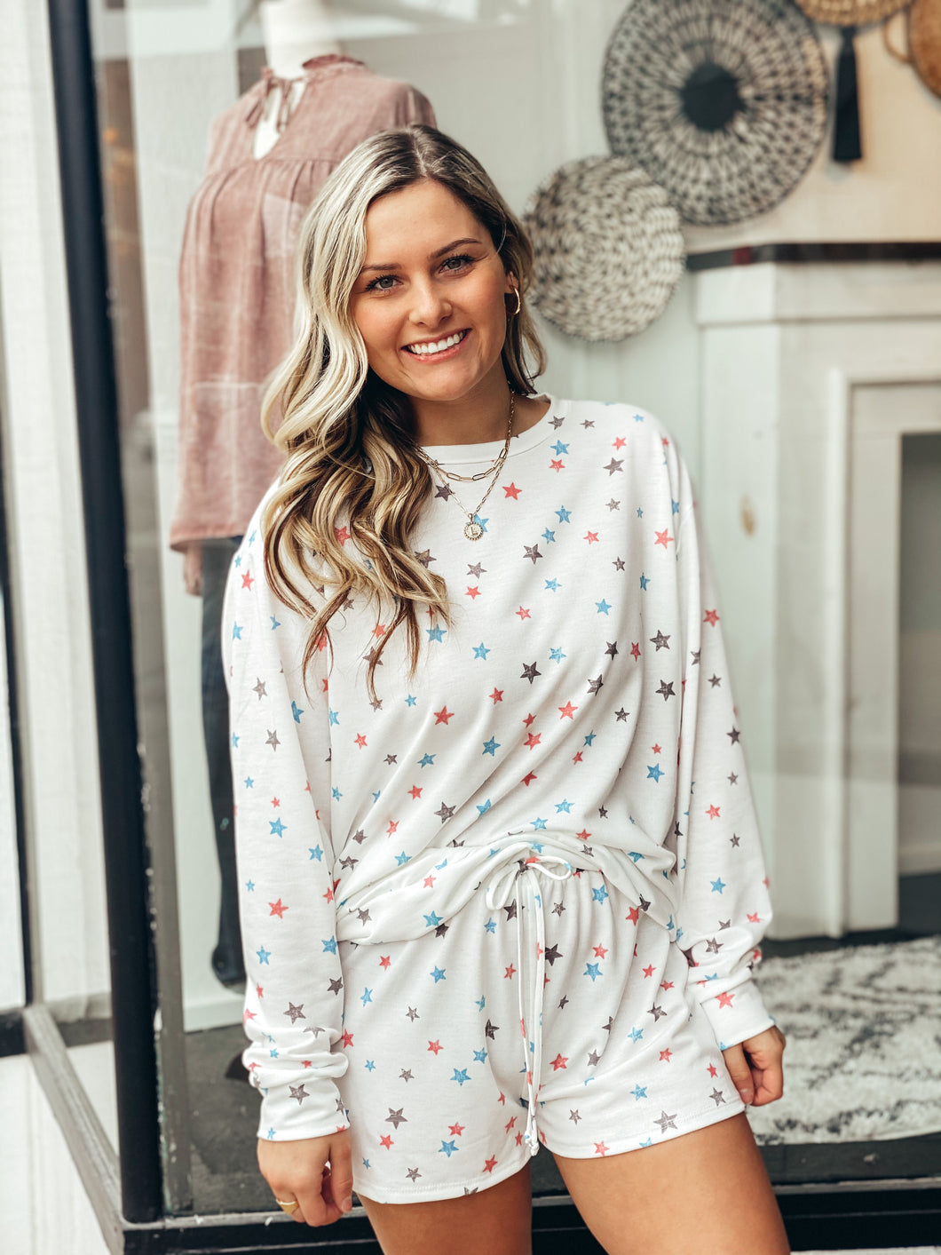 White Stars Lounge Top