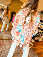 Load image into Gallery viewer, Floral Poncho Woven Top
