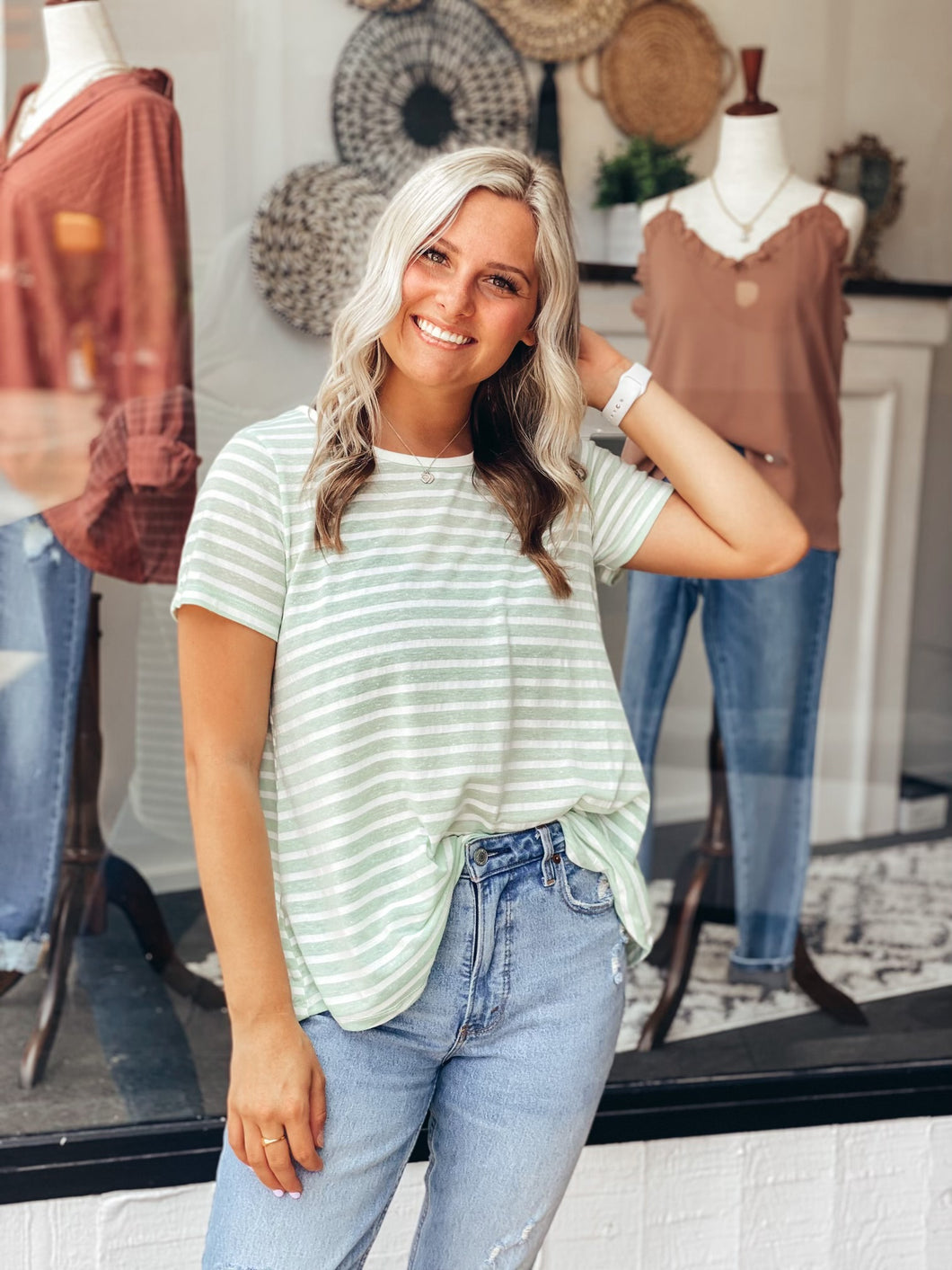 Stripe Jersey Top