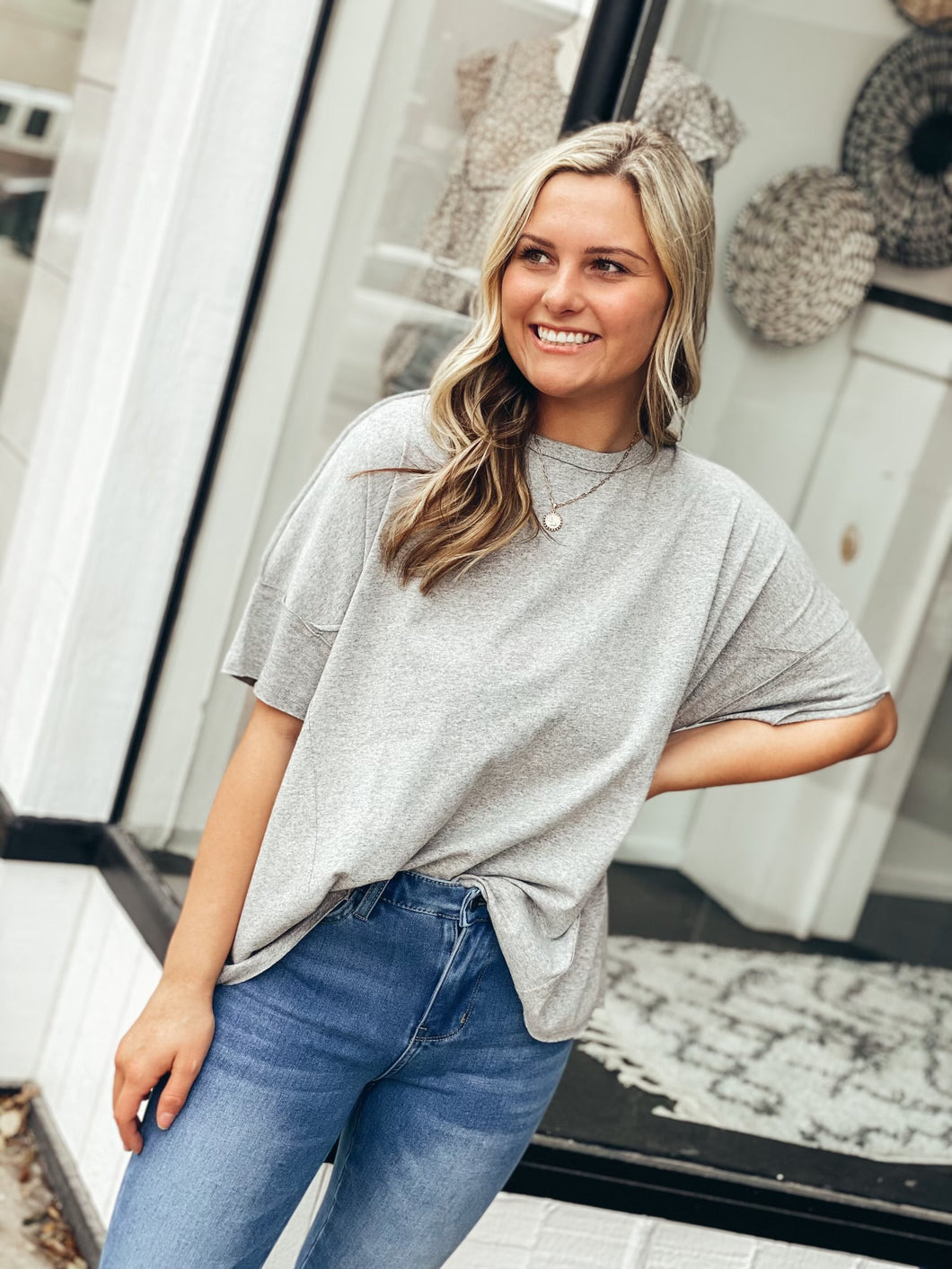 Heather Grey Jersey Tee