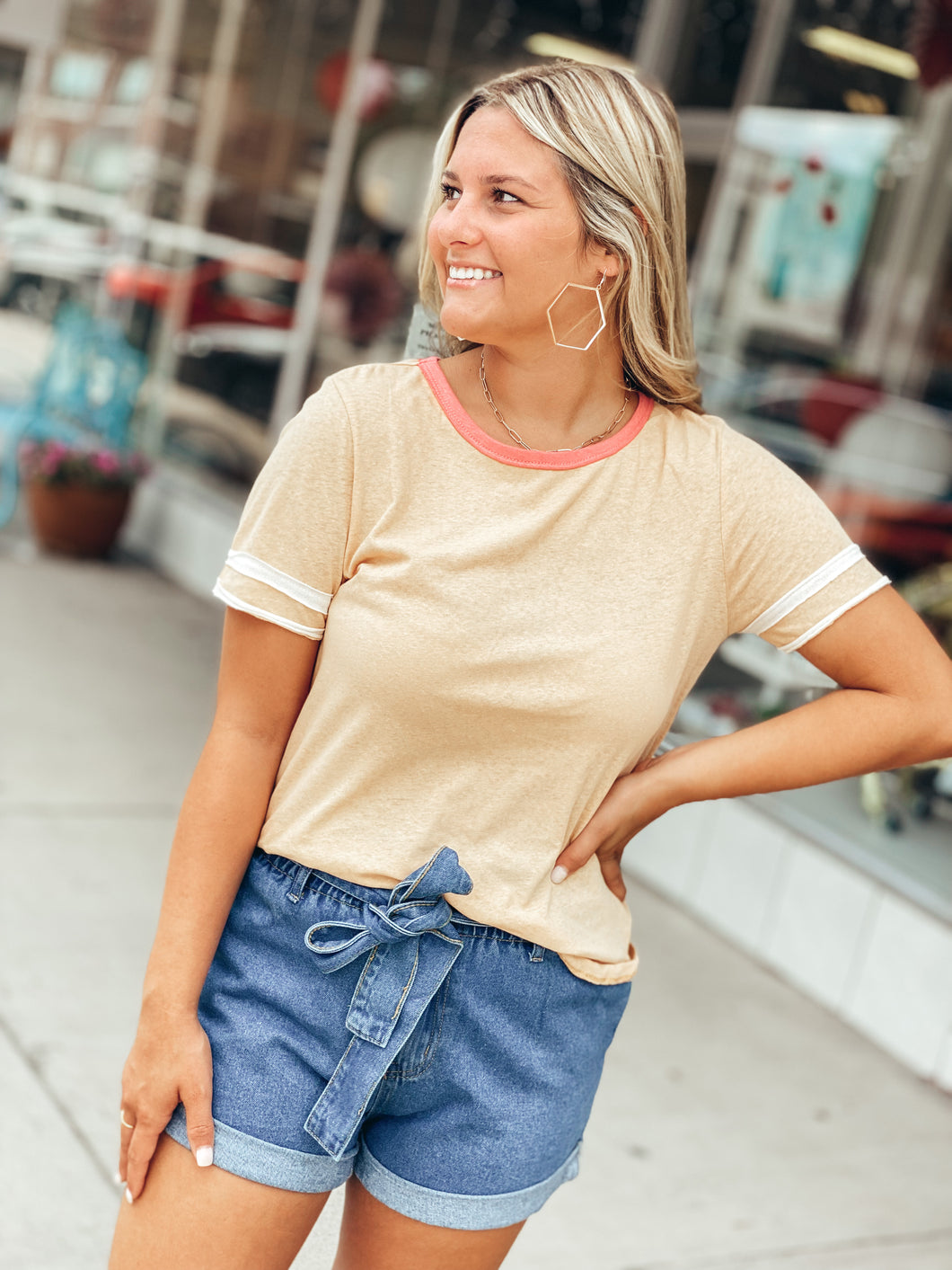 Apricot Tee Top (regular + CURVY)