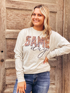 Leopard Game day -- Long sleeve