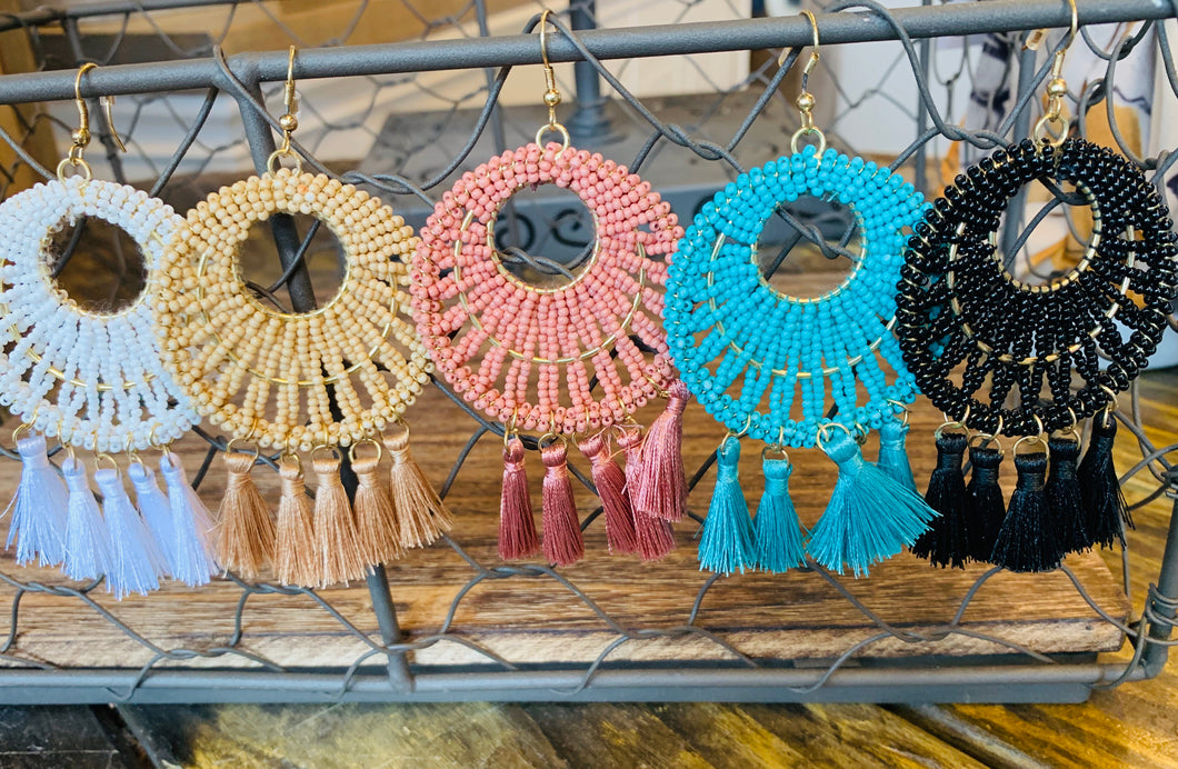 Fringe Hoop Earrings
