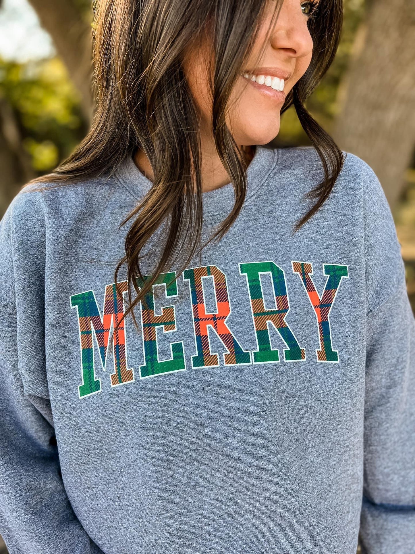 Merry Plaid Crewneck Sweater