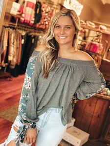 TEAL OFF SHOULDER
