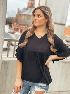 Poncho V-Neck Blouse