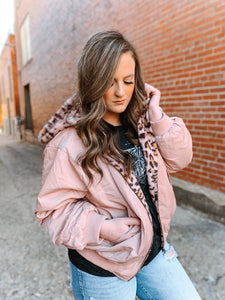 MAUVE REVERSIBLE LEOPARD JACKET