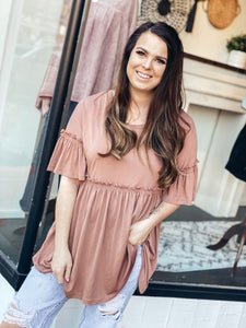 Mauve Babydoll Tunic