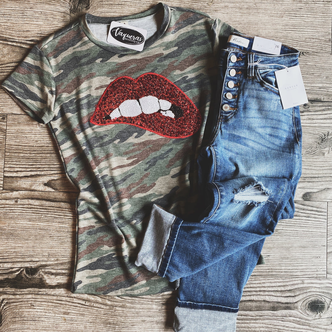 Camo Lip Top