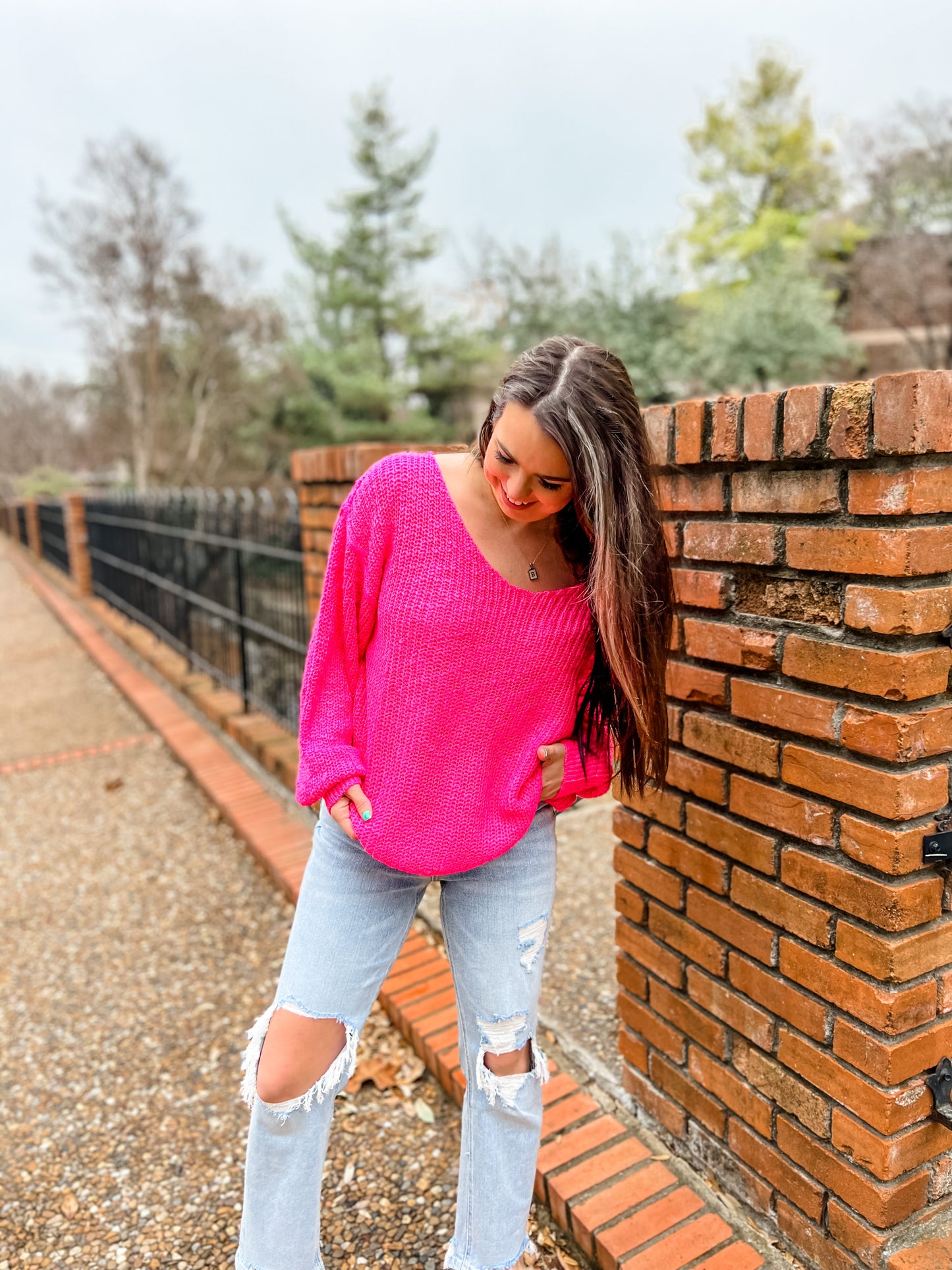 Fuchsia Relaxed Sweater