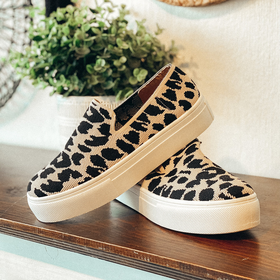 Leopard Knit Sneaker