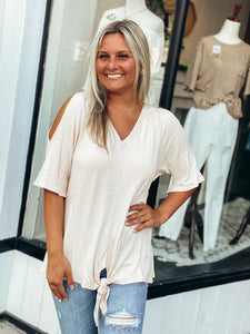 Cream Cold Shoulder