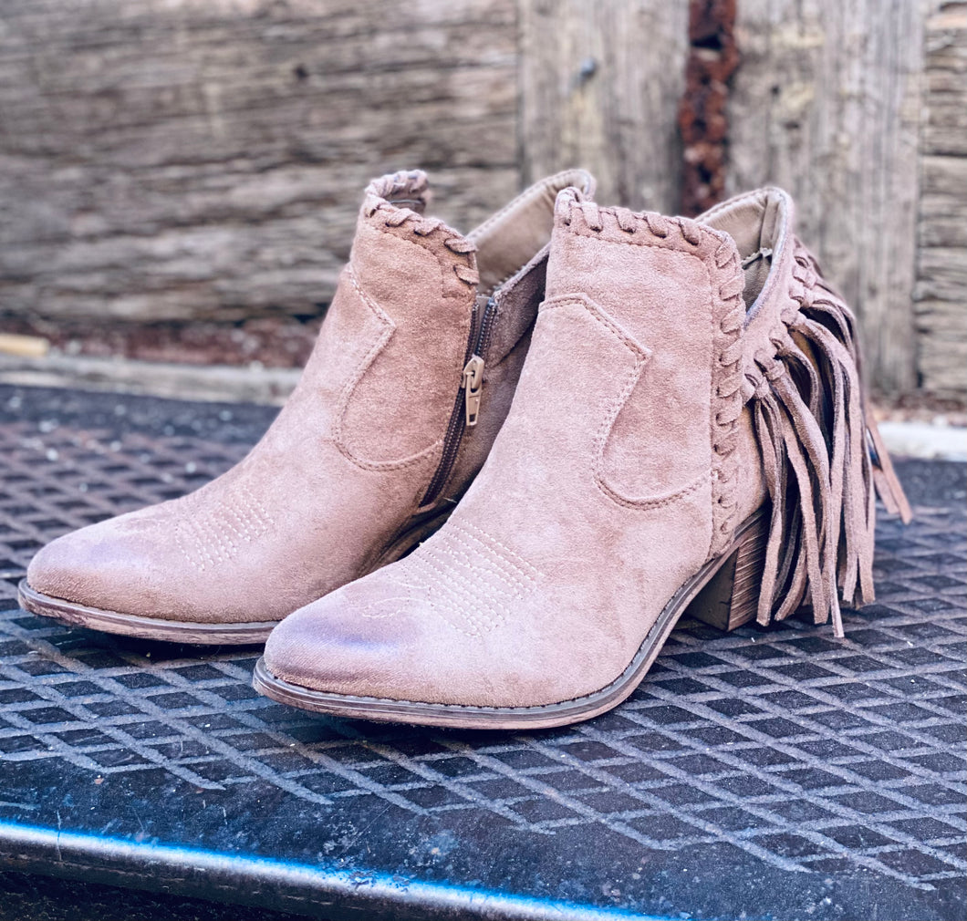 Kick the Dust Fringe Bootie